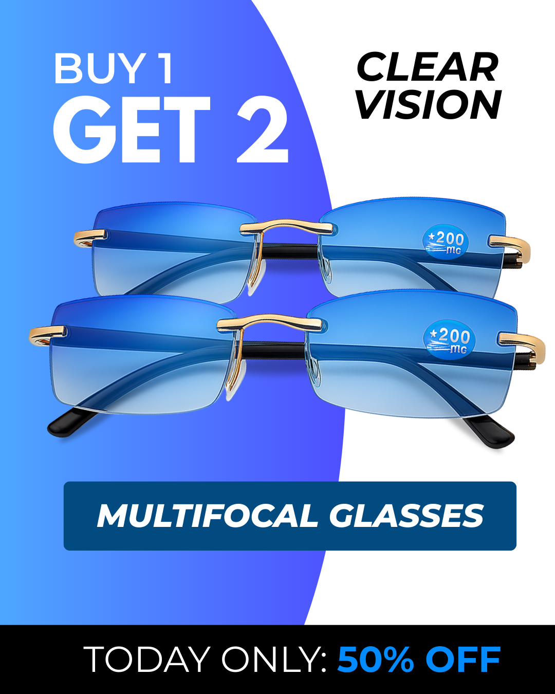 UltraVision Multifocal Glasses [BUY 1, GET 2]