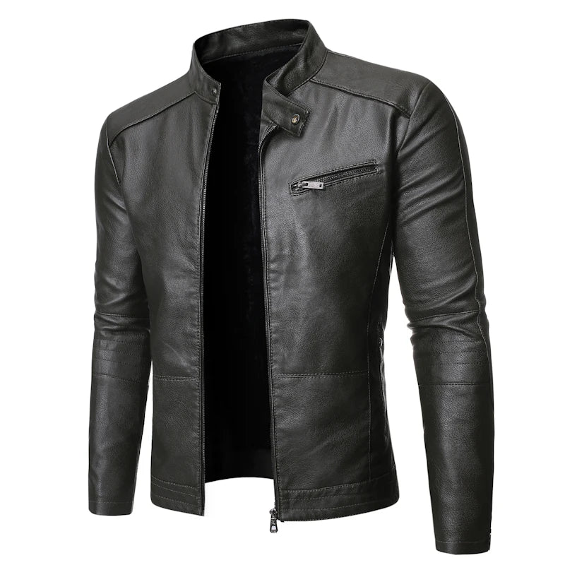 Men's Stylish Casual Leather Jacket
