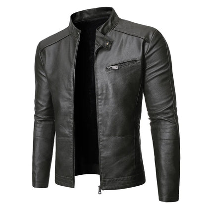 Men's Stylish Casual Leather Jacket