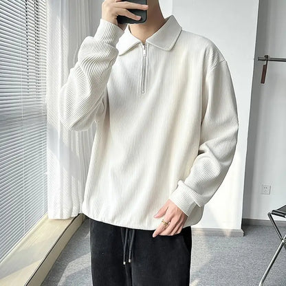 Men's Zippered Long Sleeve Shirt