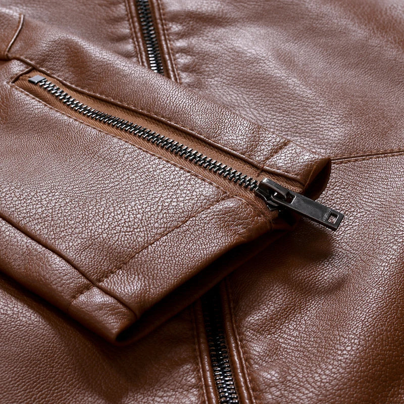 Men's Stylish Casual Leather Jacket