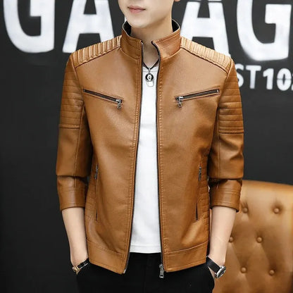 Men's Genuine Leather Biker Jacket